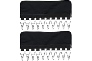 YdseozOA 2 Pcs Hat Organizer Holder with 10 Holder Clips and Hat Hooks Baseball Cap Rack Hanging Foldable Clothes Cap Holder for Wardrobe Closet Storage