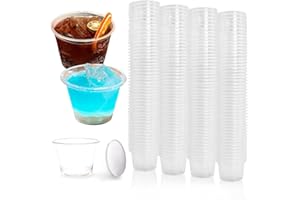 Cisolen 300 Pcs Vasos de Chupito de Plástico 30ml/3cl Vasos Chupitos Reutilizables Vaso de Vino Transparentes Vasitos Aperitivos Plastico Duro para Picnic Bares Fiestas Bodas Cumpleaños y Navidad