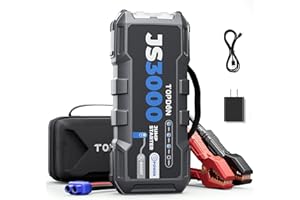 ‎TOPDON TOPDON Starthilfe Powerbank, JS3000 Starterbatterie 3000A Auto Booster Power Pack für bis zu 9L Benzin&7L Dieselmotoren, Kfz Jump Starter mit Starthilfekabel/Eva Tasche/Eingebaute LED, 24000mAh