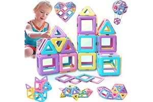 MOOKCUY Magnetic Building Blocks Set Toys for 3 4 5 6 7 8+ Year Old Boys Girls Gift kids Magnetic Tile Educational Toys for Toddlers Creativity Gifts Toys for 3 year old Girls Boys Christmas-38pcs