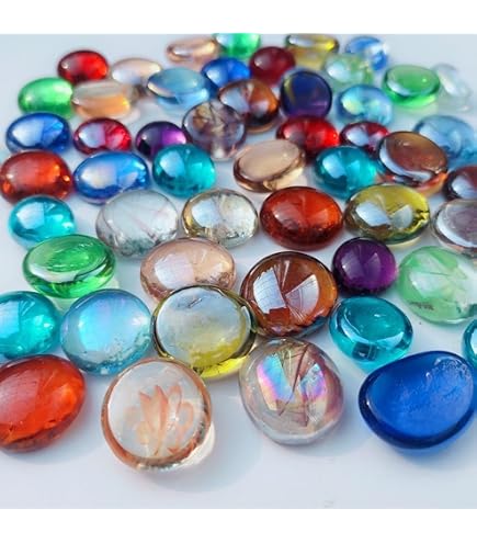 Lot De 80-100 Galets Plats En Verre Rose – 450 G – Idéal Vase, Table & Mariage