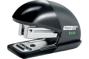 ‎RAPID Rapid ECO Mini-Tacker, kleines Heftgerät aus recyceltem Kunststoff, in Reisegröße, für zu Hause, Büro oder Schule, Teil der ECO-Reihe, schwarz, 24846201