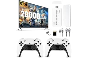 ASTEKID Retro Konsole mit 20.000+ Spielen, Retro Spielkonsole Game Stick, HDMI Plug & Play mit 2 Wireless Controllern, Klassische Videospielkonsole Geschenk für Familie & Freunde (128G)