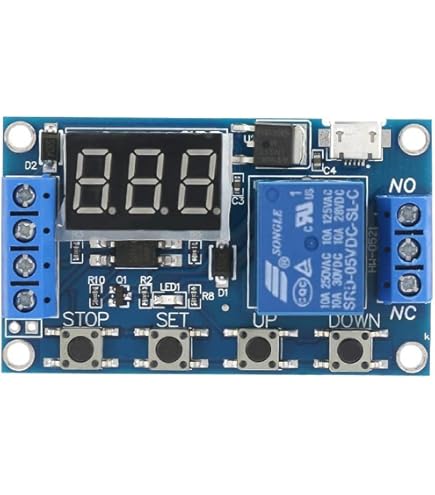 NE555 Adjustable Delay Relay Module - DC 12V Timer Switch With 0 To 10 Second Range