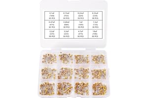 YIXISI 360 Sztuk 12 Wartości 0.1uF-10uF Zestaw Asortymentowy Kondensatorów Ceramicznych, Wielowarstwowe Monolityczne Kondensatory Ceramiczne