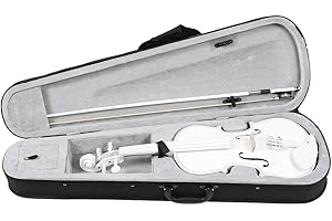 Hbaebdoo Violon éTudiant 4/4 Pleine Grandeur Violon Ensemble de Violon pour Enfant DéButant Violon Blanc