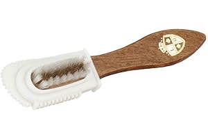 ‎LANGER & MESSMER EXKLUSIVE SCHUHMODE HEIDELBERG Langer & Messmer auswaschbare Raulederbürste mit Gummikopf zur einfachen Pflege Ihrer Nubuklederschuhe - Die Schuhbürste zur Velourslederpflege - Wildlederbürste in Schuhmacherqualität