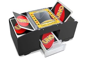 Vonsera Mélangeur de Cartes Électronique Automatique, Trieur pour 1 à 2 Jeux, Distributeur de Cartes pour Jeux de Type UNO, Poker, Texas Hold'em