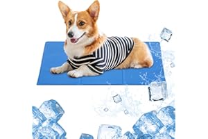 ZZQVIP Cama Perro Verano, 90 * 50 CM, Cama Refrescante Perro Gel frío No Tóxico, Impermeable y Resistente a Arañazos, Estera para Perros para Hogar, Camping y Picnic (Zafiro)