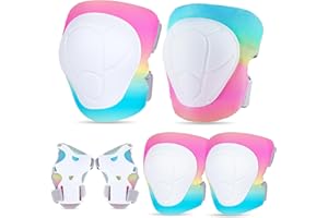 UNICORN CASTLE Protection Roller Enfant Equipement de Protection Skateboard Protecteurs Enfants 6 en 1 Ensemble de Protections Réglables