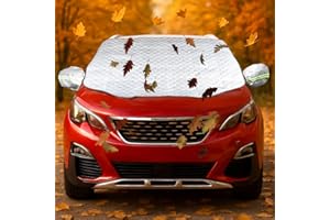 WALSER Premium Auto Frontscheiben Abdeckung mit Seitenspiegelschutz S Frontscheibenabdeckung Winter Frostschutz Auto Frontscheibe Scheibenabdeckung Auto Winter Autoabdeckung Winter 147x120 cm