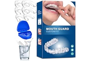 PSECICI 6 Pack Sleeping Mouth Guard for Clenching Teeth at Night, Stops Bruxism, Reusable Mouth Guards Grinding Teeth for Adults & Kids (with a Travel Cases)