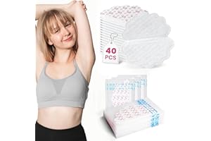 Ruitena Armpit Sweat Pads for Women & Men, Disposable Underarm Sweat Pads, 120x126 mm Larger Size for Better Coverage(Pack of 40)