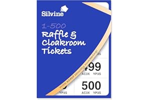 Silvine szatnia/bilety lotnicze, ponumerowane 1-500 z numerem bezpieczeństwa. Nr CRT555, pojedynczy