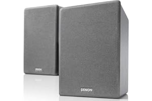 Denon SCN10 Haut-parleurs HiFi bidirectionnels pour système de Son TV 2 x 65 W Compatible avec récepteurs et amplificateurs Design élégant Gris