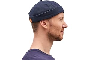 CHARM Clape sans Bord Visiere Coton Homme - Chapeau Bonnet Marin Docker Femme