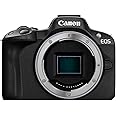Canon EOS R50 - Compact Mirrorless Digital Camera - 24.2 MP, UHD 4K 30p Video - Dual Pixel CMOS AF II, APS-C Sensor - 15 FPS Continuous Shooting - Vari-Angle Touchscreen, Mic Jack - Bluetooth & Wi-Fi