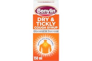 Benylin Dry and Tickly Cough Syrup (1x 150ml), Cough Medicine for Adults and Children, Glycerol and Sucrose Soothing Syrup Relieves Irritated and Sore Throat