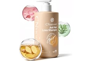 CNMOFAXIN Anti Hair Loss Shampoo 480ml - Ginger Hair Growth & Castor Oil Strengthening Formula - Volumising Treatment with Rose Oil for Men & Women - Nourishes, Repairs & Thickens