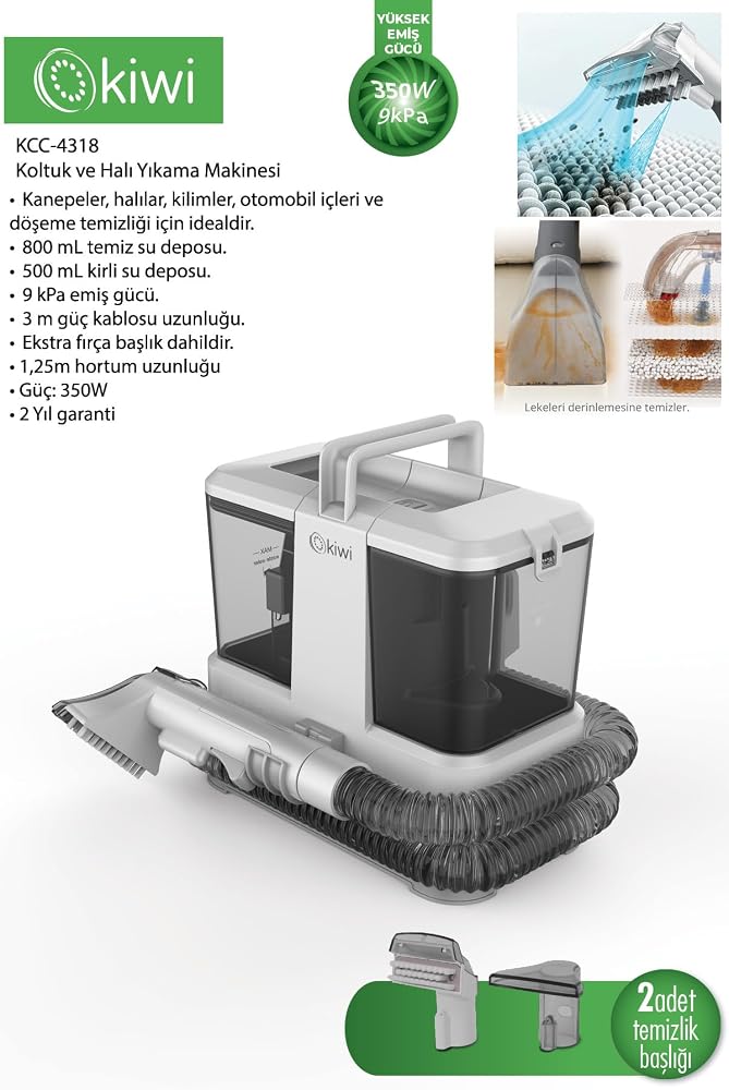 Kıwı Koltuk Ve Halı Yıkama Makinesi Kcc-4318 Beyaz