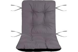 Domarex Gartenstuhlkissen Silla Duo 100x50 cm Wasserdichtes Kissen für den Gartenstuhl Sitzkissen an Stuhl fesselt - Hochwertiger Polyester - bequemes Kissen - Grau