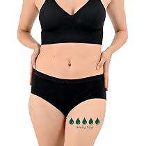 BeMee Periodenunterwäsche Daytime Hipster, Heavy Flow – Aus OEKO-TEX® Zertifizierter Bambus-Viskose, Saugstark (bis 40 Ml), Waschbar (Größen XS–XXL)