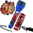 2Pcs Kids Spiderman Flashlights - Lightweight Torch Light for Reading, Camping, and Emergencies - Xmas Gift for Children and Adults, Ideal for Hiking and Outdoor Travel Activities, Batteries Included