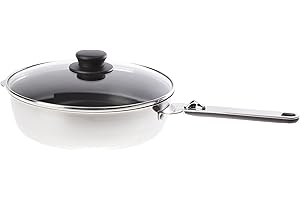 Beka Kitchen Fun by Beka 12565254 Move On Corps de Sauteuse + couvercle verre en acier inoxydable intérieur revêtu 24 cm, Argenté