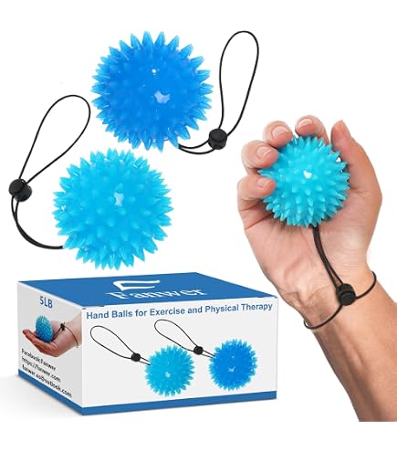 UZSUZZ Lot De 6 Balle Anti-Stress, Balle Reeducation Main, Balle Anti Stress Adulte, Ovale Balle De Force De Main, Pour Le Soulagement De L'Anxiété Et L'Entraînement à La Rééducation Des Mains - 13