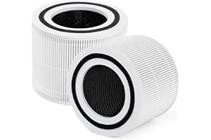WGP 2 Stück Ersatzfilter für LEVOIT Core 300|Core 300S Luftreiniger,3-in-1 H13 HEPA Filter&Hocheffizienter Aktivkohlefilter&Vorfilter,Ersatz Core 300-RF Filter,Weiß [Energieklasse A]