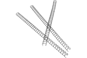 RAYSON Spine per rilegatura a filo, capacità di rilegatura di 25 fogli, passo 3:1, anelli di rilegatura a 34 anelli, A4, 6,4 mm, nero, confezione da 100
