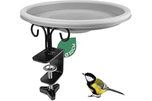 WILDLIFE FRIEND Mangiatoia per Uccellini da Esterno - Vasca da Bagno per Uccelli per Casetta Uccellini - Ciotola con Supporto per Facile Fissaggio - Piastra XL Dove per Acqua per Uccellini da Esterno