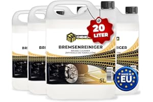 ‎MRM CHEMICALS MRM Chemicals – Bremsenreiniger 4 x 5L Kanister – für Auto, Motorrad & Fahrrad – entfernt Öl, Fett, Bremsstaub, Klebereste – Werkstatt-Entfetter, schnell trocknend, rückstandsfrei