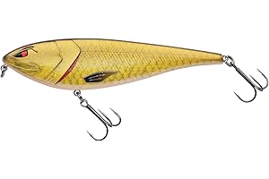 Berkley Zilla Glider Pike Fishing Lure - Slow Sinking Glide Bait with Fusion 19 Treble Hooks - Erratic Action with extreme Loud Rattle - Lead Free