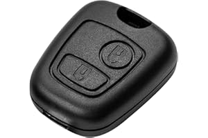 FINTERRY Obudowa Kluczyka Samochodowego Pilot Kompatybilny z Peugeot 106 107 206 207 306 307 406 407 | Citroen C1 C2 C4 C5 Berlingo Xsara - Etui na klucze z 2 przyciskami 8x3mm