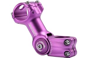 Bynccea Potence réglable pour guidon de vélo de 31,8 mm, 90 mm, 110 mm, 0 à 60 degrés, tige de guidon pour vélo VTT BMX (alliage d'aluminium)