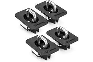 Bull Ring Flush Fit Retractable Truck Bed Tie Down Anchors for Ford F150 1998-2014, Ford F250/F350 Super Duty 1998-2016 Pickup, Fits Rear Stake Pockets (2 Pairs)