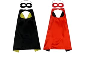 Proumhang Capa Máscara Set Halloween Navidad Carnaval Día de los Niños Fiesta de Cumpleaños Cosplay Rendimiento Traje Capa de Superhéroe Para Niños de 1-9 años