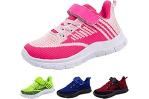 PINTUTU Hallenschuhe Kinder Jungen Mädchen Turnschuhe Sneaker & Sportschuhe Modische Ganzjahres Leicht Mesh Straßenlaufschuhe Atmungsaktiv Laufschuhe rutschfest Klettverschluss Sport Schuhe 28-40
