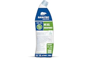 SANITEC IGIENE SICURA Sanitec WC GEL Green Power, Gel disincrostante per una pulizia profonda del WC, Rimuove Sporco e Calcare e Lascia una Profumazione Gradevole, certificato EU Ecolabel, 700 ml