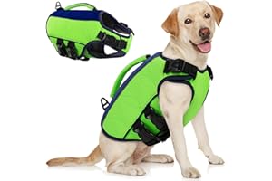 AOFITEE Giubbotto di salvataggio per cani di taglia piccola, in tessuto ripstop, riflettente, con maniglia di salvataggio e galleggiamento superiore, gilet galleggiante regolabile per cani di taglia