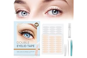 PAULI EDELSTAHLDESIGN Schlupflider Stripes Unsichtbar, 480 Augenlid Stripes Unsichtbar, Schlupflider Tapes, Unsichtbare & Wasserfeste Lidheberstreifen, Doppeltes Augenlidband Geeignet Für Unebene