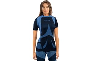 sesto senso Donna Biancheria Intima Funzionale Maglia Maniche Corte Canottiera Termica