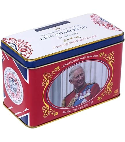 New English Teas Queen Elizabeth II Tea Tin with 40 English