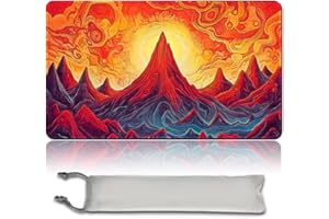 MTG Spielmatte - 60cm x 35cm, Originalkunst, rutschfeste TCG Spielmatte mit Gummiboden und genähten Kanten, Commander TCG Rollbar & Faltbare Kartenmatte (No Zone,mtg49-5)