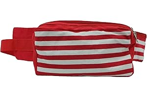 MAKOTEX Tolle Ringel Bauchtasche ~ rot weiß ~ Köln Tasche Karneval Gürteltasche