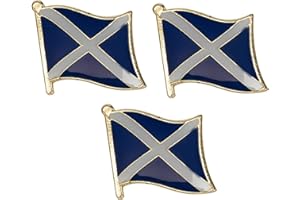 TANTO BADGES 3 x Flag of Scotland Cross of Saint Andrew Scottish Flag Pin Badges