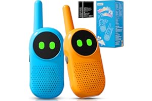 Talkie Walkie Enfants Rechargeable 2 pièces, NXGKET Cadeau Garcon Fille 3 4 5 6 7 8 9 10 Ans, Jouet Enfant 3-12 Ans,avec Batteries intégrées Câble USB-C,pour Camping Jeu d'Aventure Randoneé