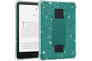 MoKo Case for 7" Kindle Paperwhite 12th Gen 2024, Glitter+Black+Green