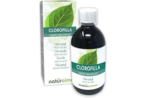 Clorofilla liquida senza alcool Naturalma - liquido analcoolico 500 ml - Integratore alimentare - Vegano e 100% Naturale
